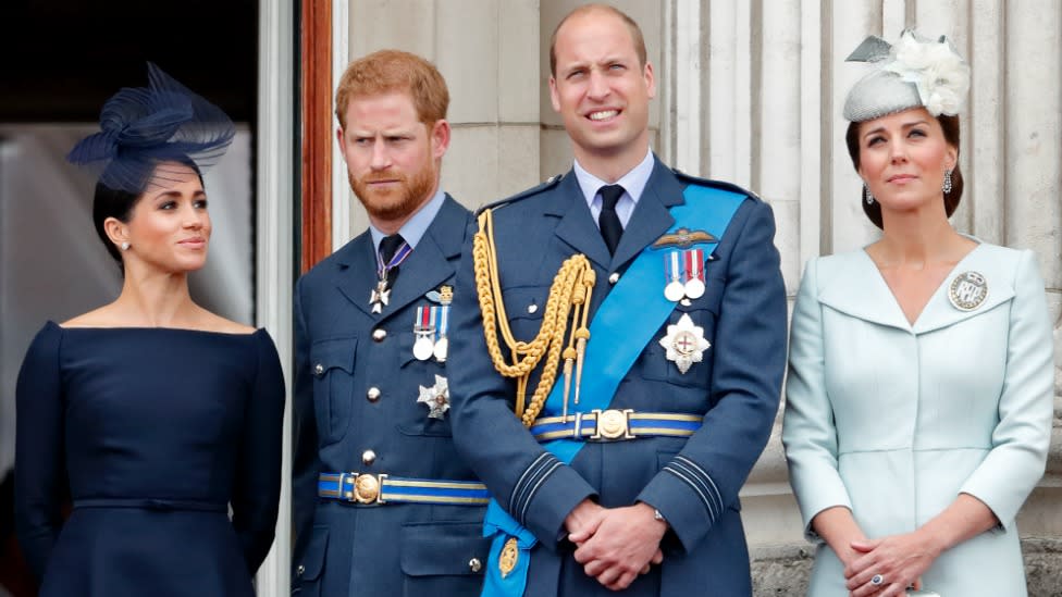 The four senior royals have reunited for a charitable campaign. Photo: Getty  