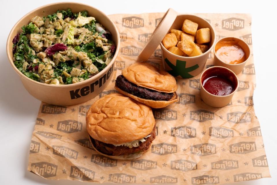 Kernel, the new vegan takeout spot from Chipotle founder Steve Ells, has a small menu of vegan food. Paige Kahn/NY Post