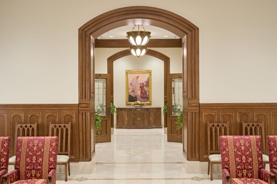 An undated photo of the interior of the Taylorsville Utah Temple. The Church of Jesus Christ of Latter-day Saints announced that public tours of the Taylorsville Utah Temple would begin on Saturday, April 13, 2024, and continue through May 18, 2024. 