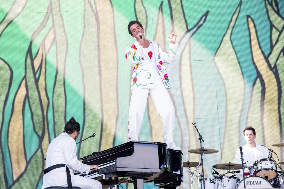 Mika in Mira Mikati at the 2022 Coachella Valley Music and Arts Festival. - Credit: Amy Harris/Invision/AP