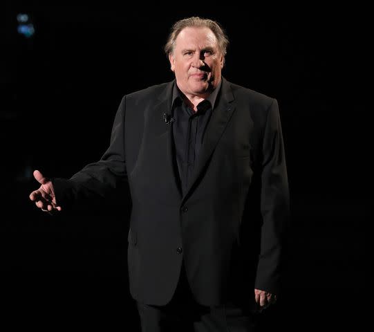 <p>Elisabetta A. Villa/Getty</p> Gérard Depardieu in Rome on April 22, 2017