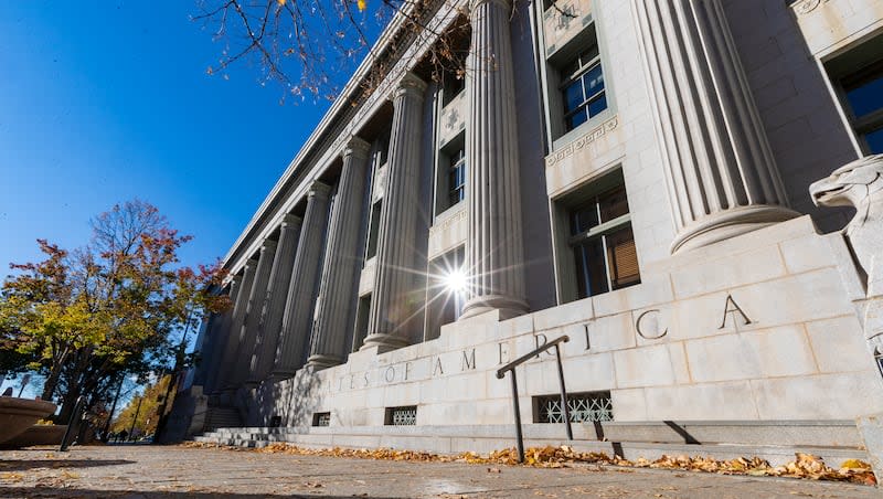 The Frank E. Moss United States Courthouse in Salt Lake City on Nov. 6, 2018. The building is currently being renovated.