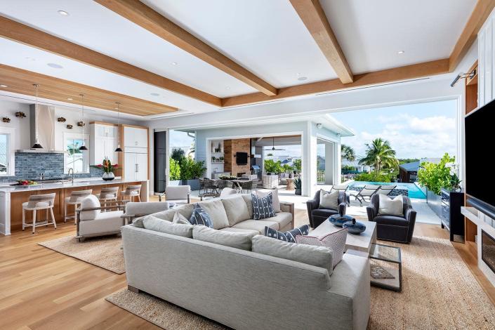 Yacht Clubs were the inspiration behind Collins DuPont Design Group&#x002019;s interior design of a Mangrove Bay home.