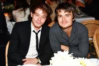 <em>Stranger Things</em> stars Charlie Heaton and Joe Keery reunite at the Chanel dinner celebrarting the new Gabrielle Chanel Essence with Margot Robbie on Thursday at Chateau Marmont in L.A.