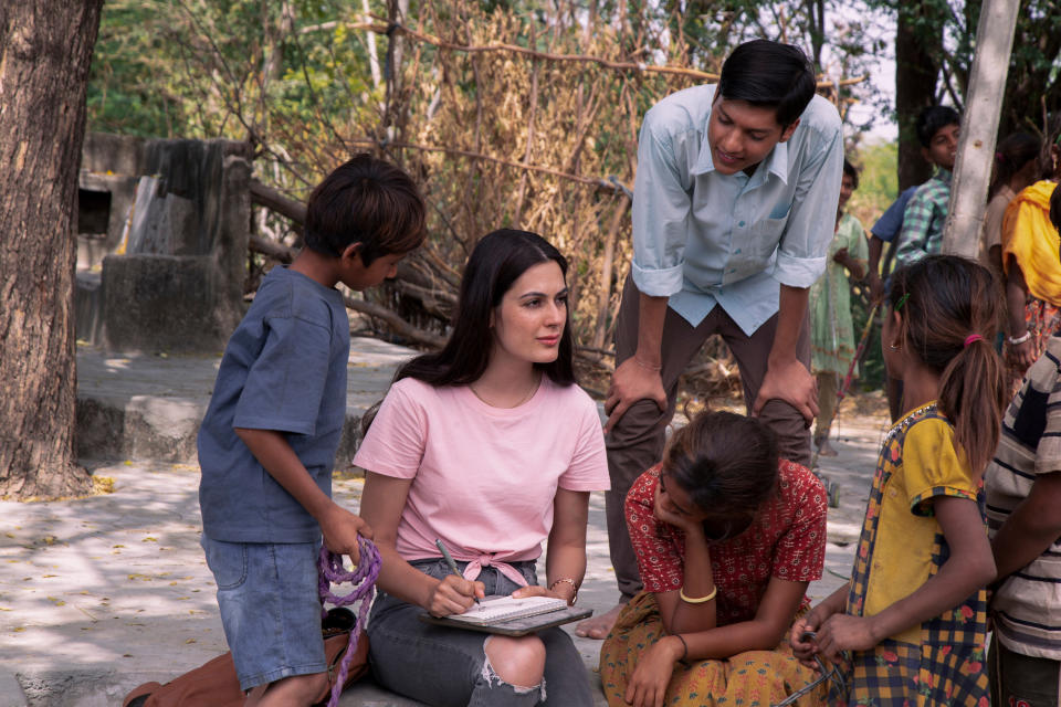 Amy Maghera (center) as visitor Jessica<span class="copyright">Yuraji Patil</span>