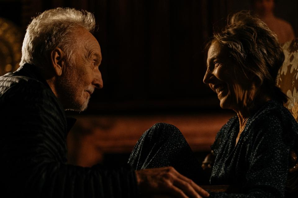 Tobin Bell and Lin Shaye in the movie "The Call."