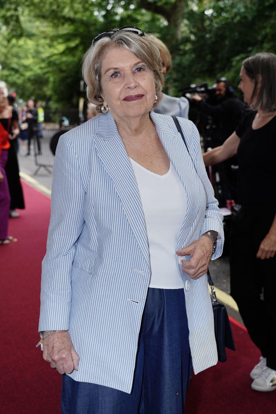 Anne Reid arriving for the South Bank Sky Arts Awards at The Savoy in London. Picture date: Sunday July 2, 2023.