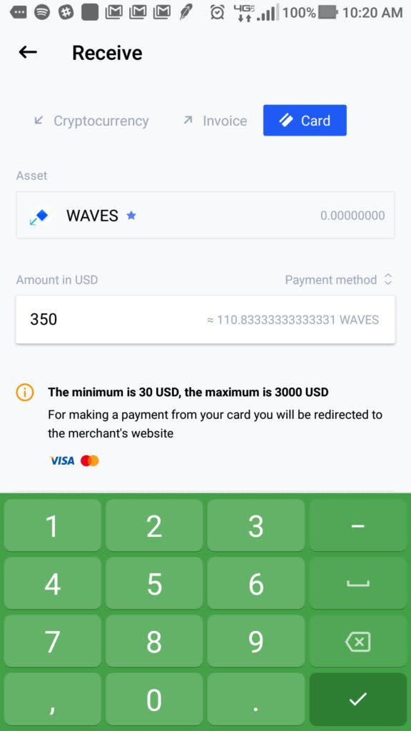 waves crypto wallet
