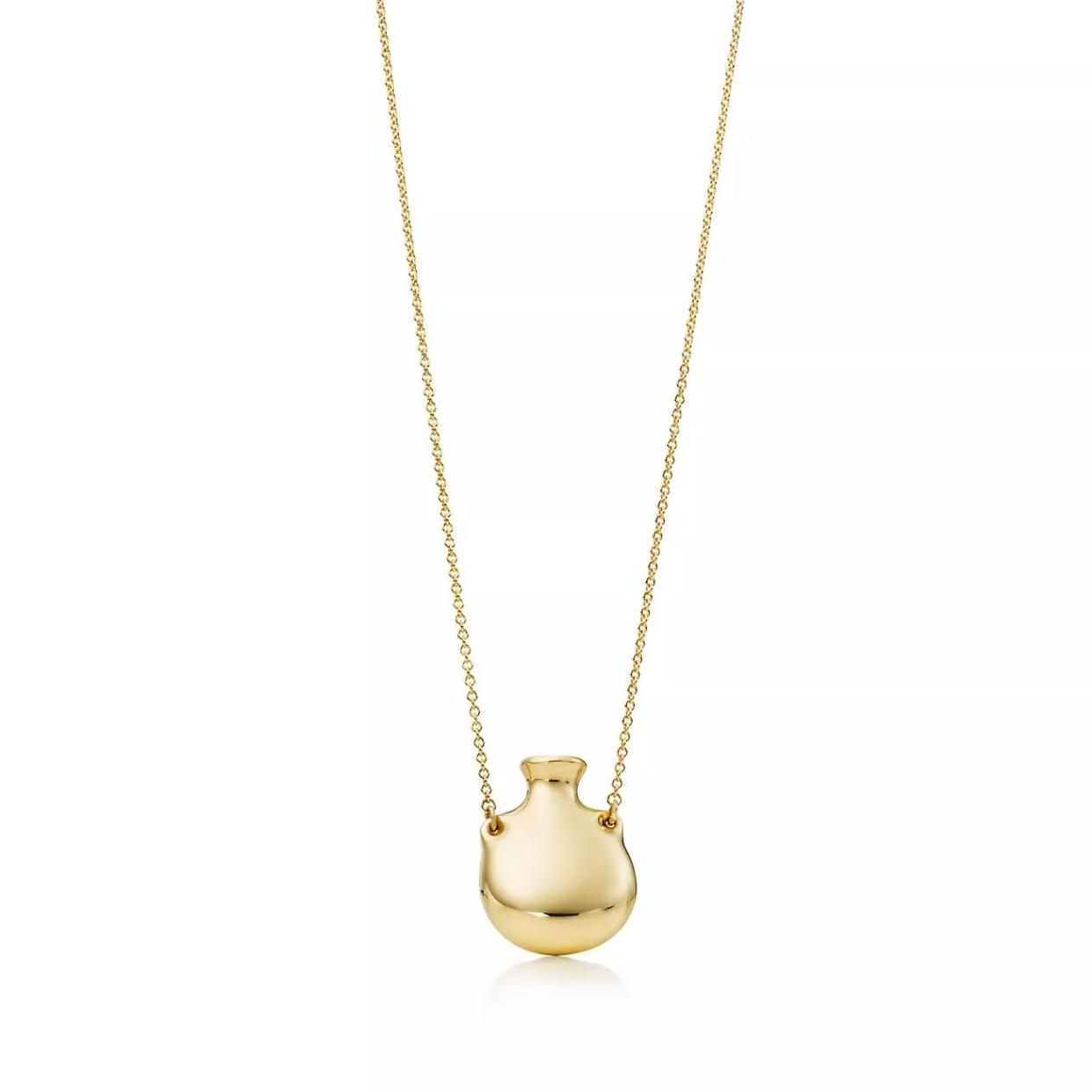 <p><a href="https://www.tiffany.com/jewelry/necklaces-pendants/elsa-peretti-bottle-open-bottle-pendant-27562949/" rel="nofollow noopener" target="_blank" data-ylk="slk:Shop Now;elm:context_link;itc:0;sec:content-canvas" class="link rapid-noclick-resp">Shop Now</a></p><p>Elsa Peretti® Bottle Open Bottle Pendant</p><p>tiffany.com</p><p>$4100.00</p>