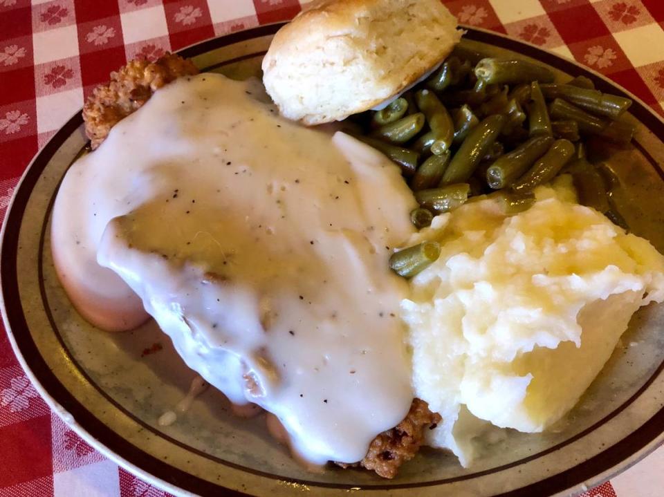 The chicken-fried steak lunch at the Star Cafe in the Stockyards.