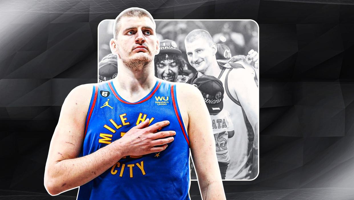 The Denver Nuggets, led by Nikola Jokić, are a budding dynasty. (Illustration by Stefan Milic/Yahoo Sports)