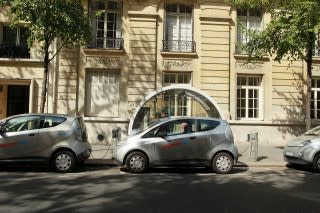 Bolloré BlueCar electric car used for Autolib' car-sharing service in Paris, September 2012