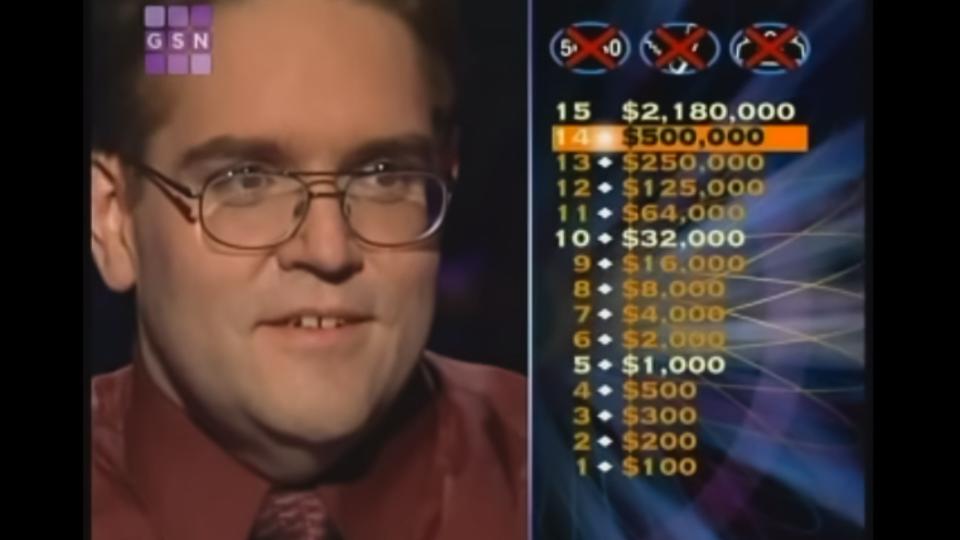 Kevin Olmstead Who Wants To Be A Millionaire Winner.