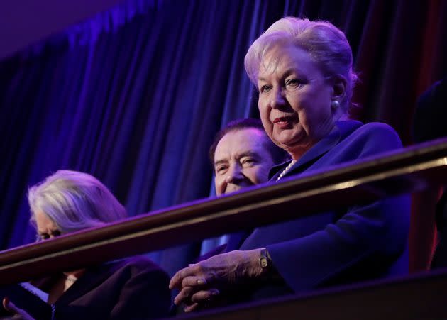 Retired federal judge Maryanne Trump Barry, who was the older sister of Donald Trump, is seen during a rally for her brother.