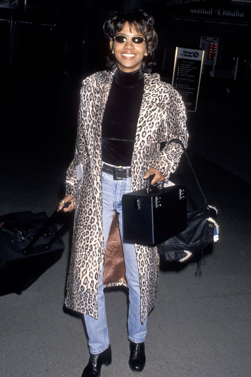 The leopard print coat from LAX, 1994