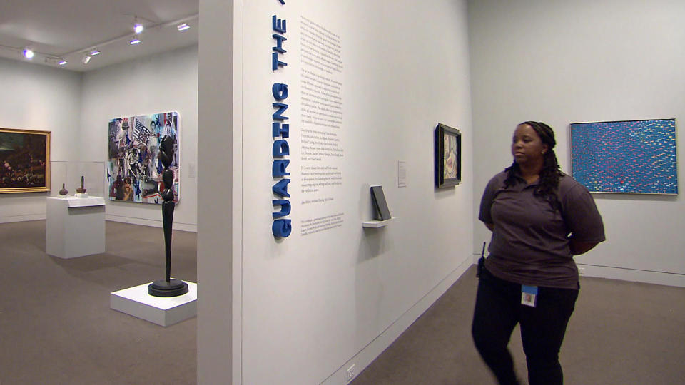 Baltimore Museum of Art security guard Traci Archable-Frederick helped curate the new exhibition, 
