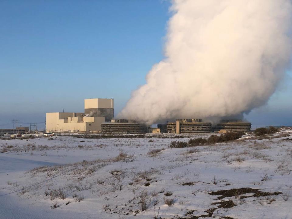 Water vapor rises from the Columbia Generating Station north of Richland.