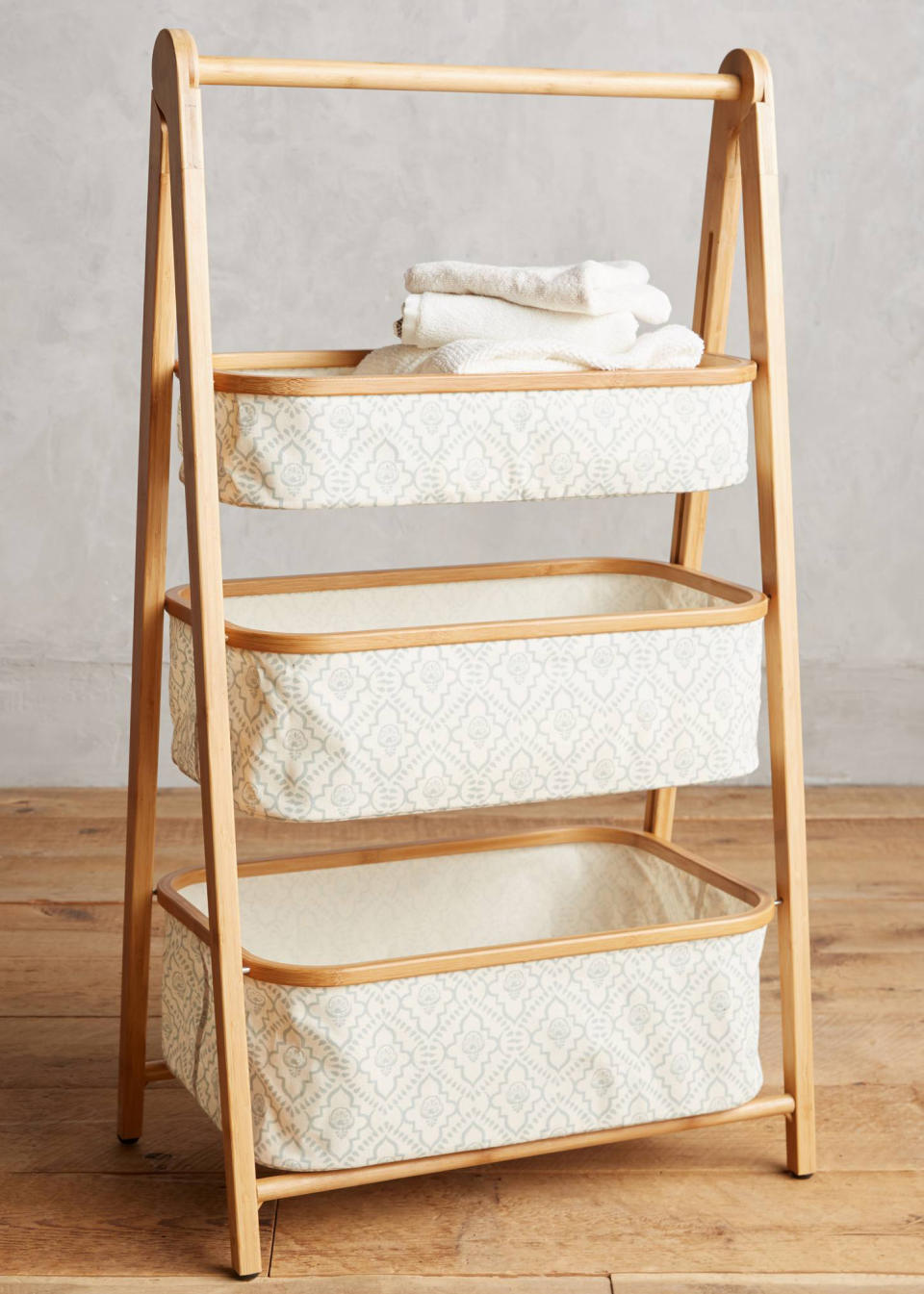 Three-Tier Bamboo Storage Shelf