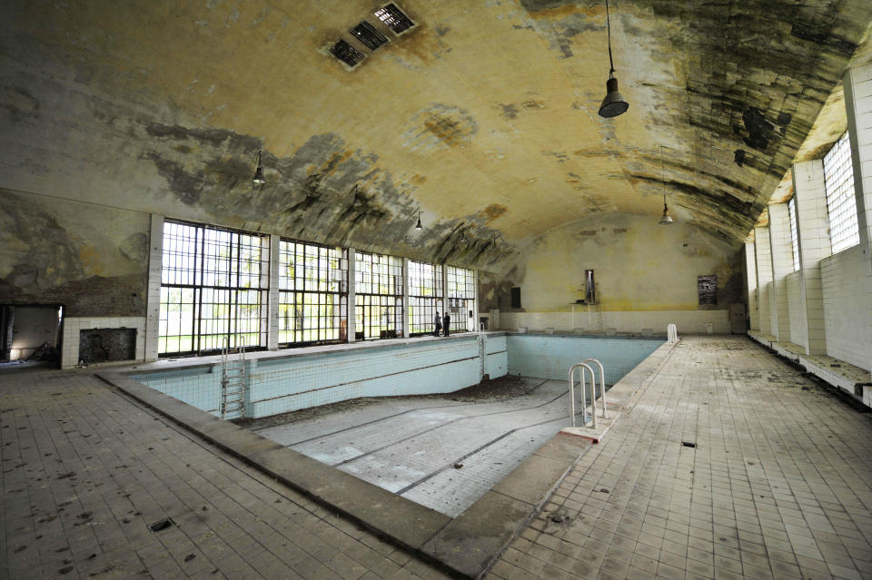 View of the swimming pool in the 1936 Olympic village in Elstal, west of Berlin, on May 5, 2008.