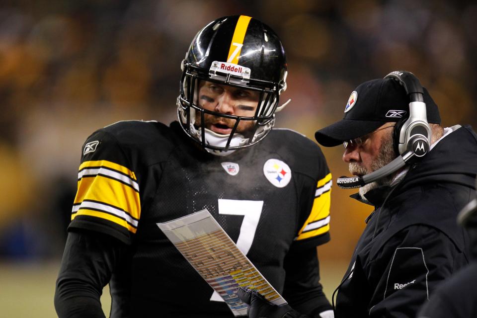Ben Roethlisberger with coach Bruce Arians in 2011Getty Images