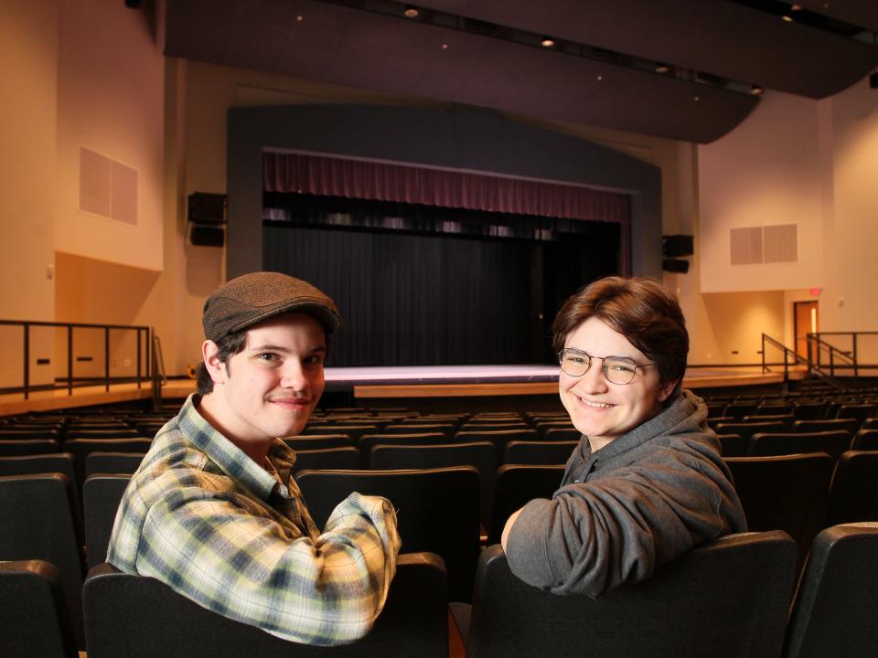 Licking Heights graduating seniors Ayden Kerg, left, and Carter Russ, right, have shown great success on stage.