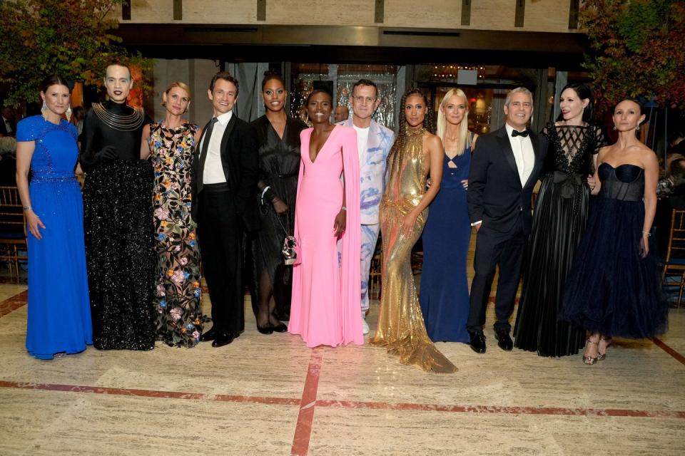 Lizzie Tisch, Jordan Roth, Claire Danes, Hugh Dancy, Laverne Cox, Deborah Roberts, Steven Kolb, Elaine Welteroth, Zanna Roberts Rassi, Andy Cohen, Jill Kargman, and Georgina Bloomberg