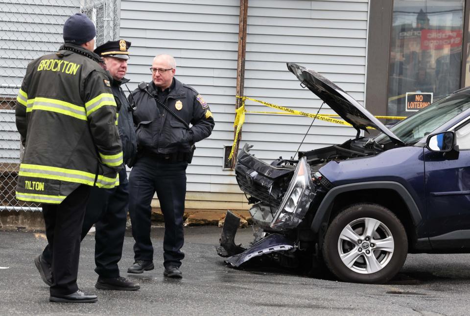 Brockton Fire and EMS arrived at the scene to render aid to a pedestrian, Stuart Smith, 50, at 65 North Main Street on Saturday, April 6, 2024, after he was deliberately struck by an RAV4 and beaten, the DA's office said. Smith died of his injuries and the driver, Vasco Semedo, was arraigned on a murder charge on Monday, April 8, 2024.