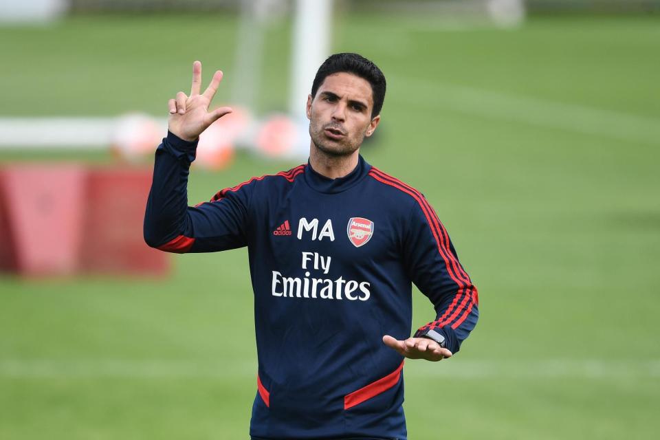 Progress: Arsenal coach Mikel Arteta Photo: Arsenal FC via Getty Images