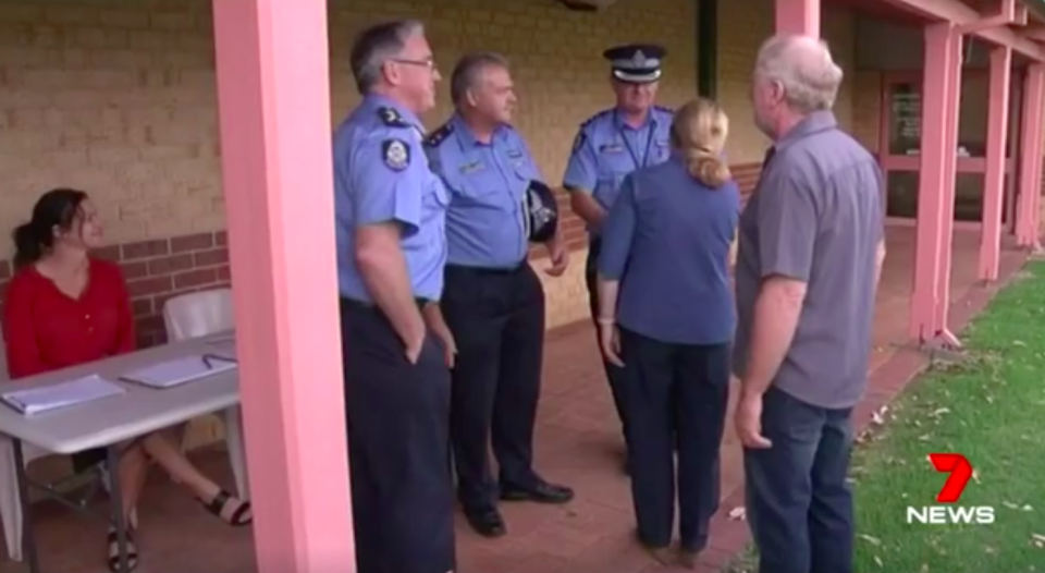 Approximately 100 people turned up to a meeting in Harvey where police, lawyers and the Farming Federation warned everyone to “calm your farm.” Source: 7News