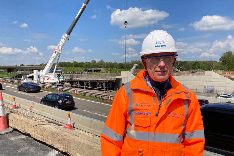 National Highways senior project manager, Jonathan Wade, speaking to reporters today (7 May) -Credit:SurreyLive