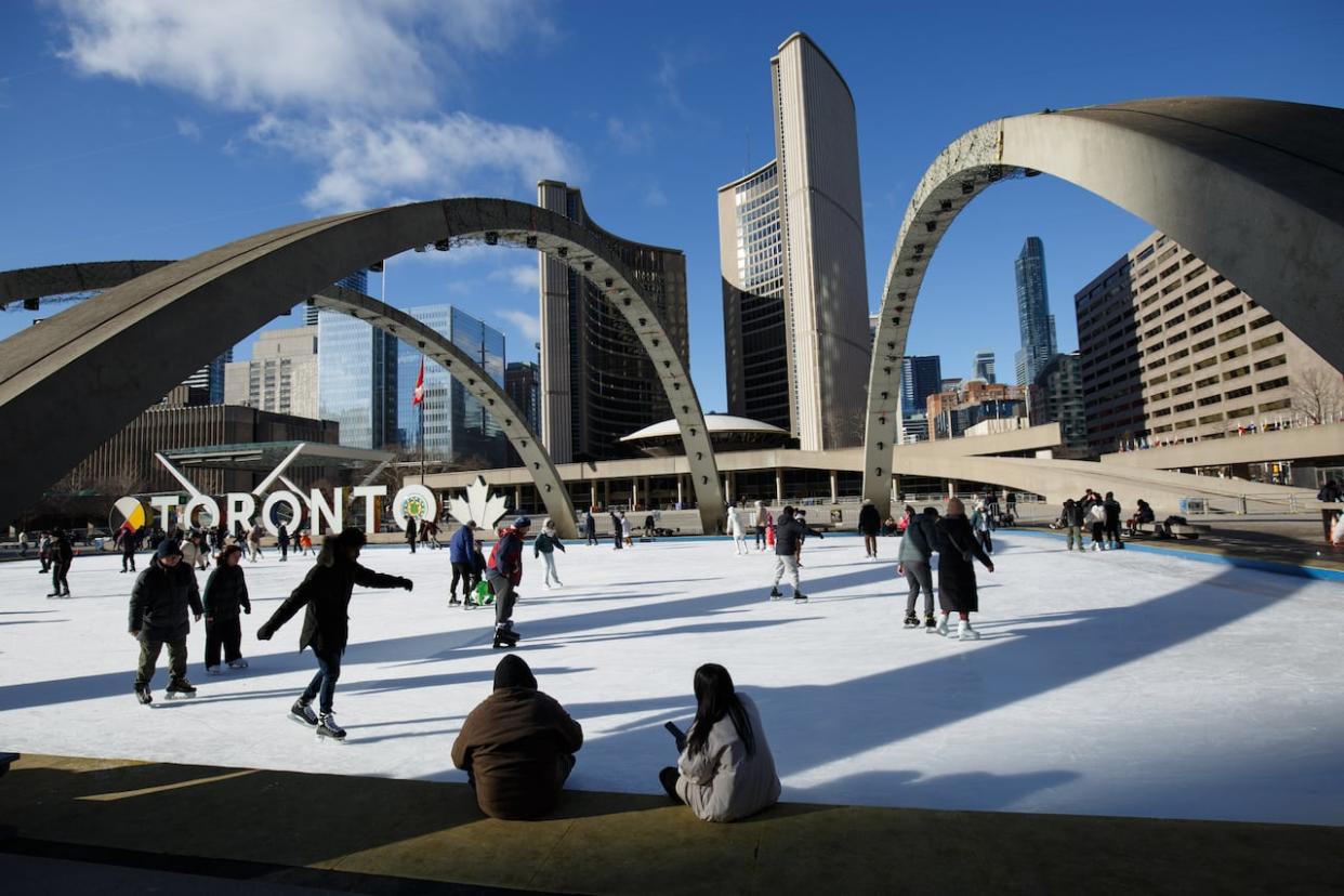 Nathan Phillips Square will be open for public skating this Family Day weekend. (Alex Lupul/CBC - image credit)