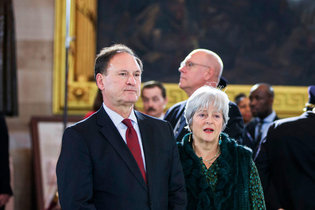 Samuel Alito; Martha Bomgardner ALEX EDELMAN/AFP via Getty Images