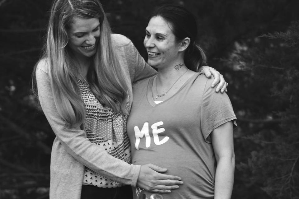 "Family meeting birth mom and baby for the first time. Family has three biological boys and birth mom is having a girl. They had never met until this very moment." -- Brooke Smith