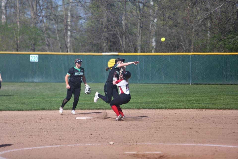 Yorktown softball beat Wapahani 6-1 in the 2022 Delaware County championship on Saturday, May 7, 2022.