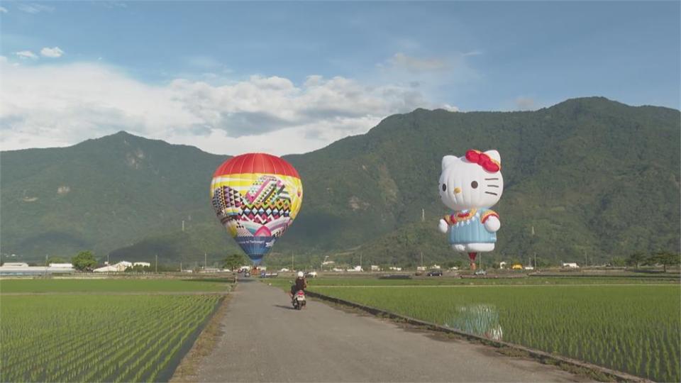 池上渡假村舉辦熱氣球祈福　凱蒂貓造型吸睛