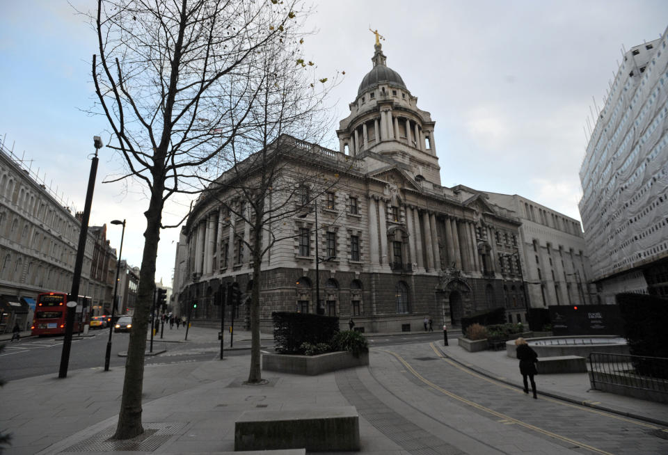 A view of the Central Criminal Court, also referred to as the Old Bailey.