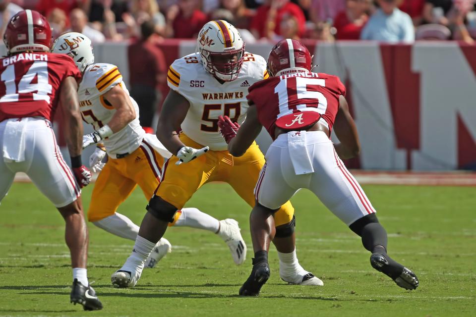 Vic Cutler started last season at left tackle for Louisiana Monroe and played against Alabama and Texas.