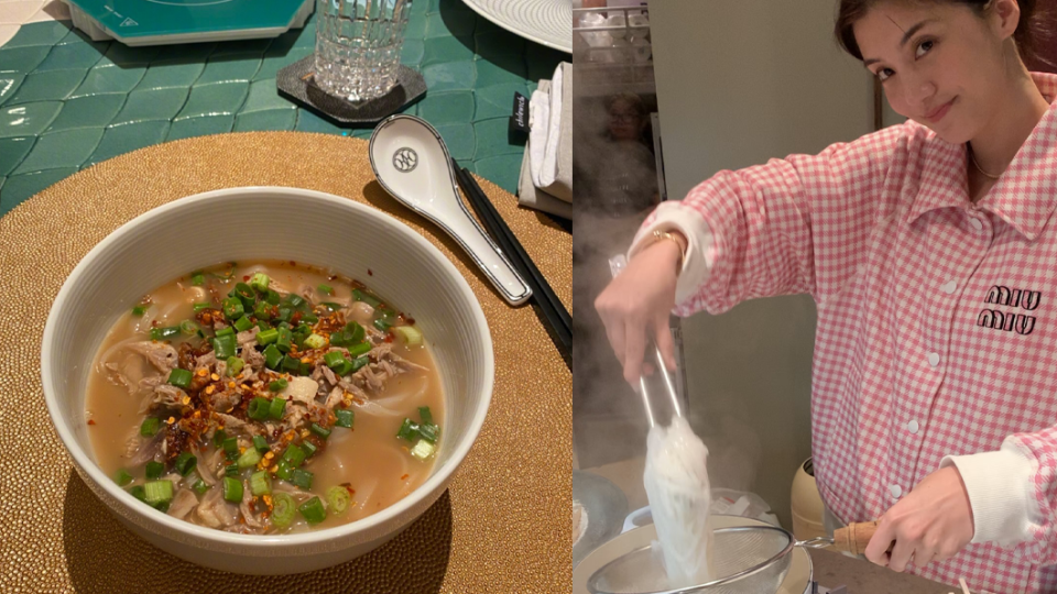 吳千語近日經常與網友分享居家做菜的結果。（圖／翻攝自微博）