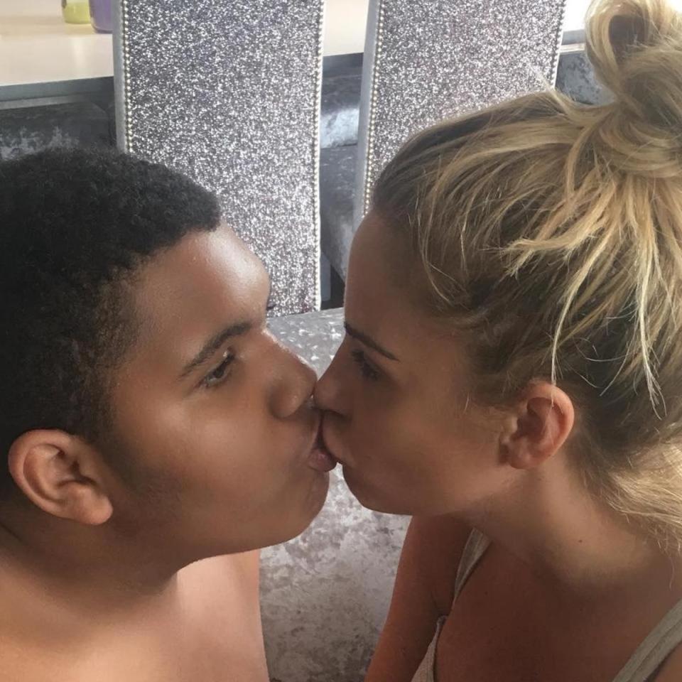 The former model is incredibly close to her eldest son, who she has tried to shield from the abuse (Copyright: Instagram/OfficialKatiePrice) 