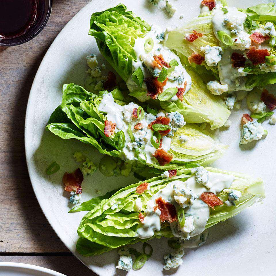 Little Gem Wedge Salad with Blue Cheese & Herb Dressing