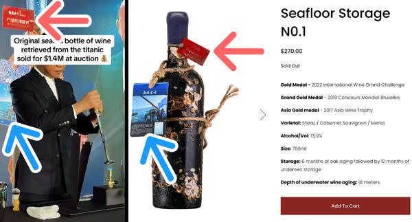 An online rumor falsely claimed a video showed a bottle of wine retrieved from the wreckage of Titanic auctioned for $1.4 million.
