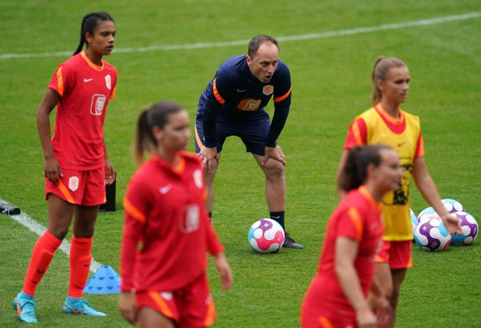 Netherlands head coach Mark Parsons (centre) will be hoping his side can get their tournament off to a winning start (Nick Potts/PA) (PA Wire)