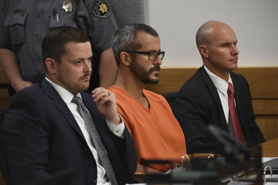 Der verurteilte Mörder Christopher Watts im Gericht. Er tötete sein Frau Shannan und die gemeinsamen Töchter