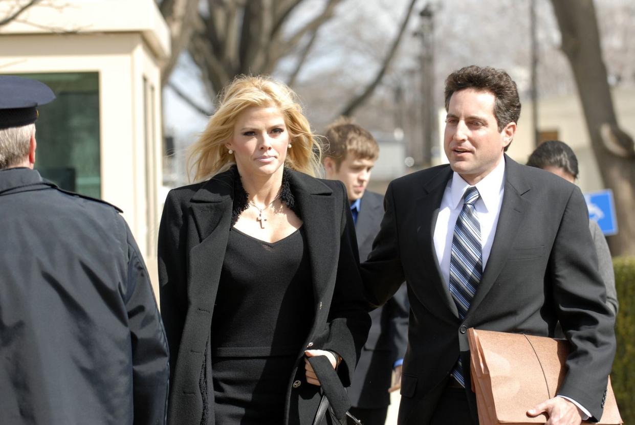 anna nicole smith appears at the us supreme court february 28, 2006