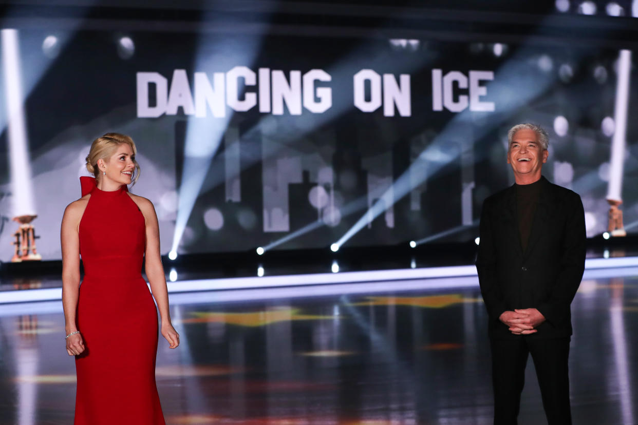 Editorial use only
Mandatory Credit: Photo by Matt Frost/ITV/Shutterstock (11777383e)
Phillip Schofield and Holly Willoughby
'Dancing On Ice' TV show, Series 13, Episode 6, Hertfordshire, UK - 28 Feb 2021