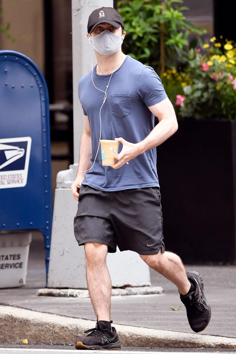 <p>Daniel Radcliffe goes for a coffee run in N.Y.C. on Friday, the 40th birthday of his fictional character, Harry Potter. </p>