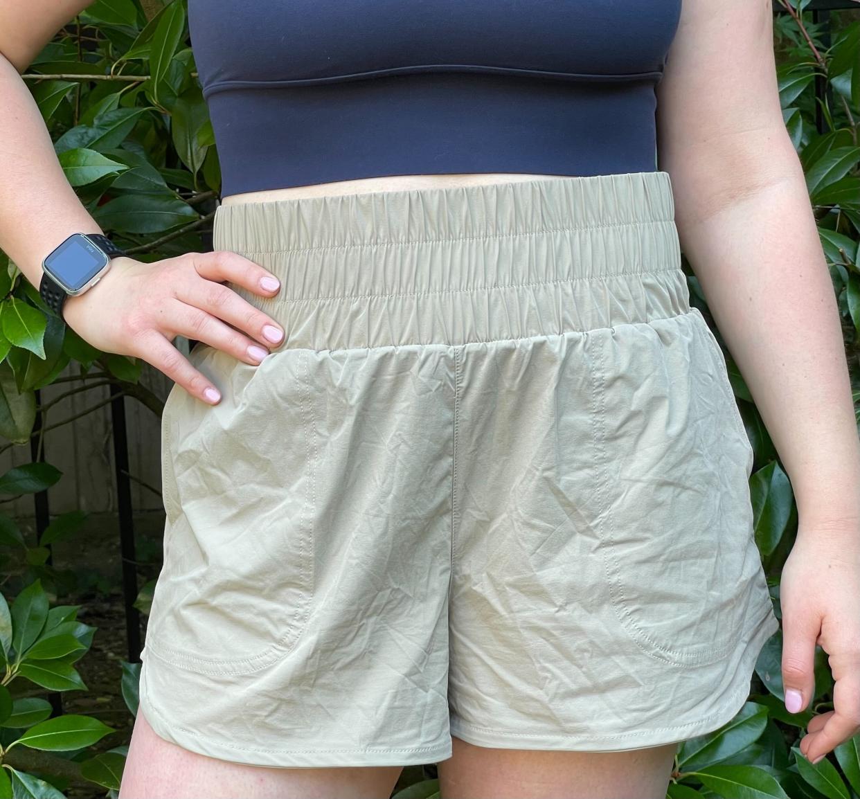 Editorial intern Zoe Malin no longer worries about her shorts chafing since buying these JoyLab Women’s High-Rise Woven Shorts. (Zoe Malin)