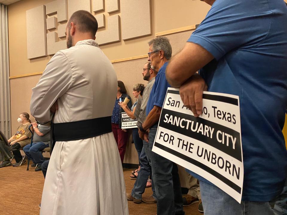 Residents opposed to abortion packed a City Council meeting Thursday, Sept. 9, 2021, urging officials to declare San Angelo a "Sanctuary City for the Unborn."