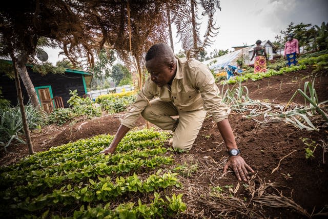 John Kahekwa, founder of the Pole Pole Foundation which runs farming projects that grow low-cost, nutritious foods