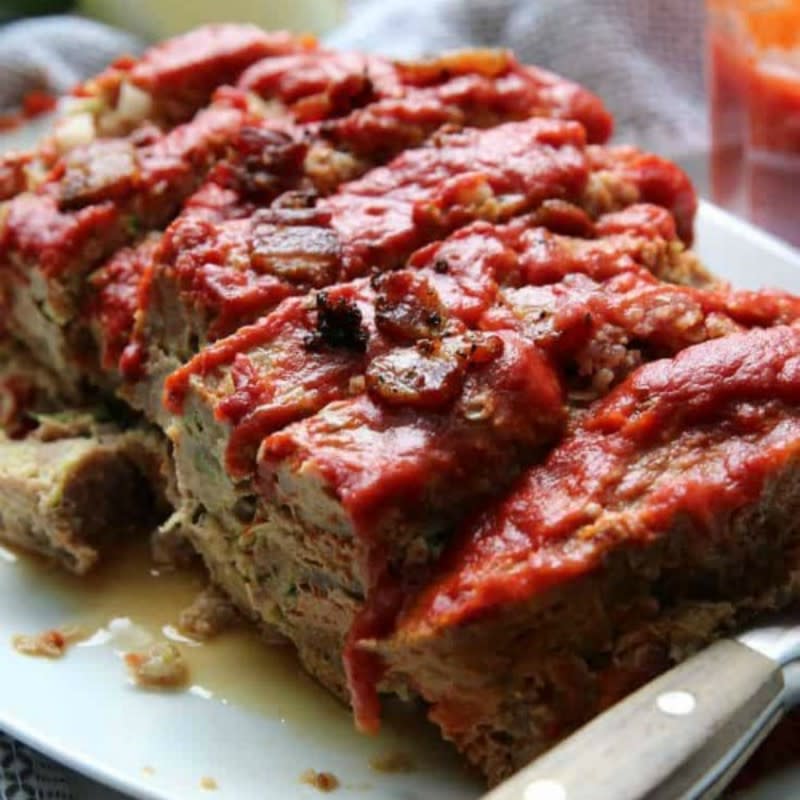 <p>A simple, hearty meatloaf that's filled with tons of flavor using pantry ingredients.</p><p><strong>Get the recipe:</strong><a href="https://allnaturalideas.com/easy-paleo-meatloaf-with-bacon/" rel="nofollow noopener" target="_blank" data-ylk="slk:Easy Paleo Meatloaf with Bacon;elm:context_link;itc:0;sec:content-canvas" class="link ">Easy Paleo Meatloaf with Bacon</a></p>